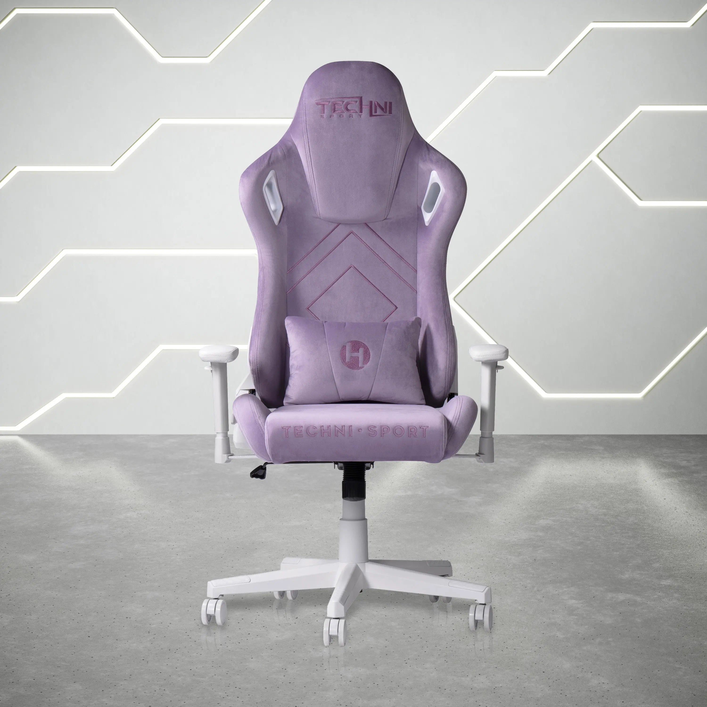 Purple and White Adjustable Height Swivel Rolling Gaming Chair Homeroots Office