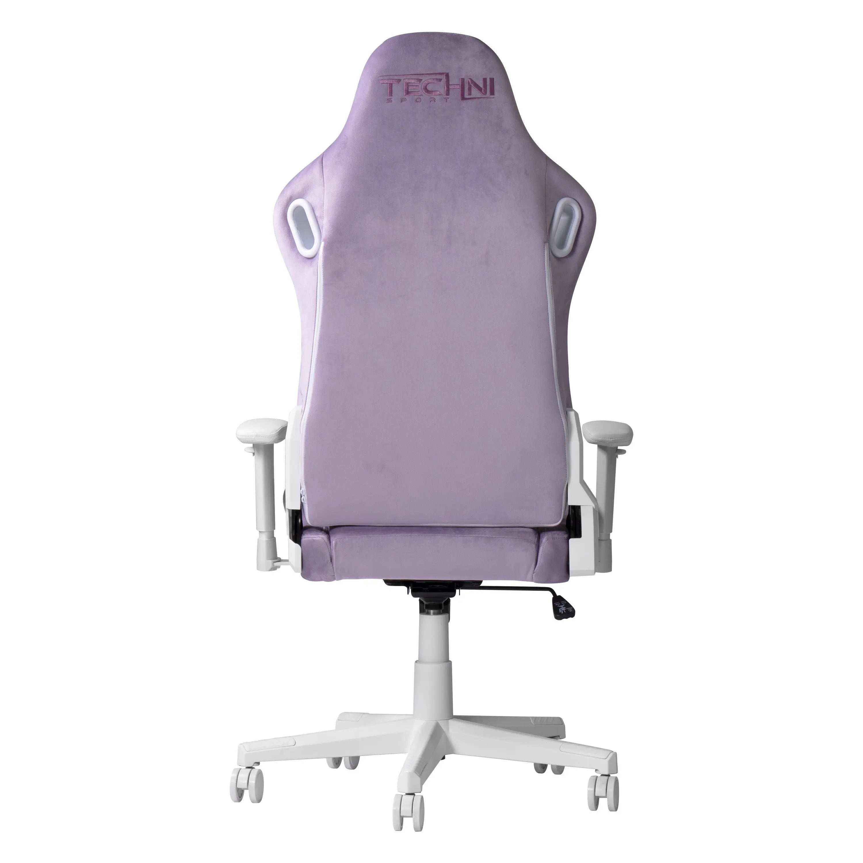 Purple and White Adjustable Height Swivel Rolling Gaming Chair Homeroots Office