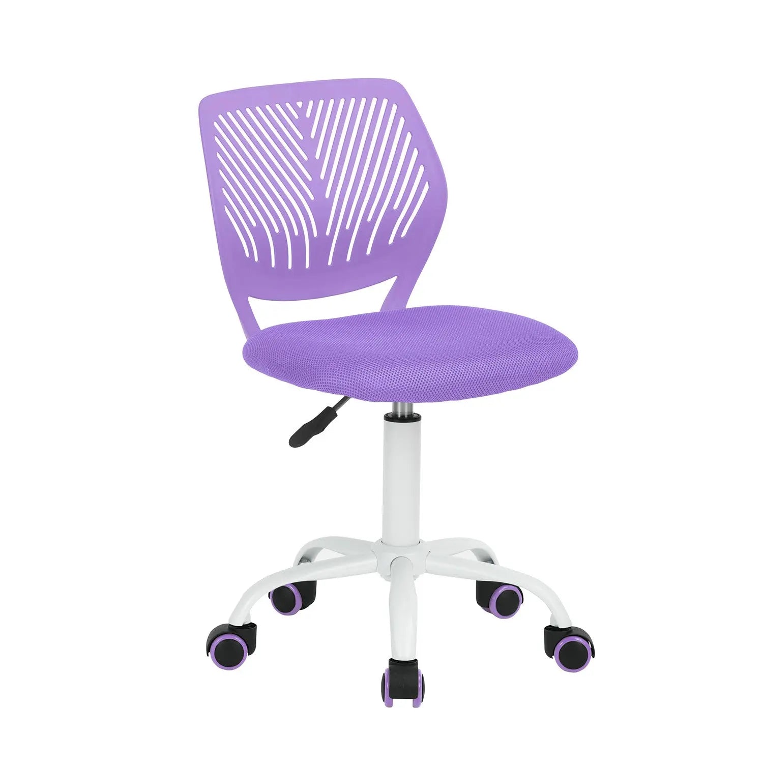 Purple and White Adjustable Height Swivel Rolling Office Chair Homeroots Office