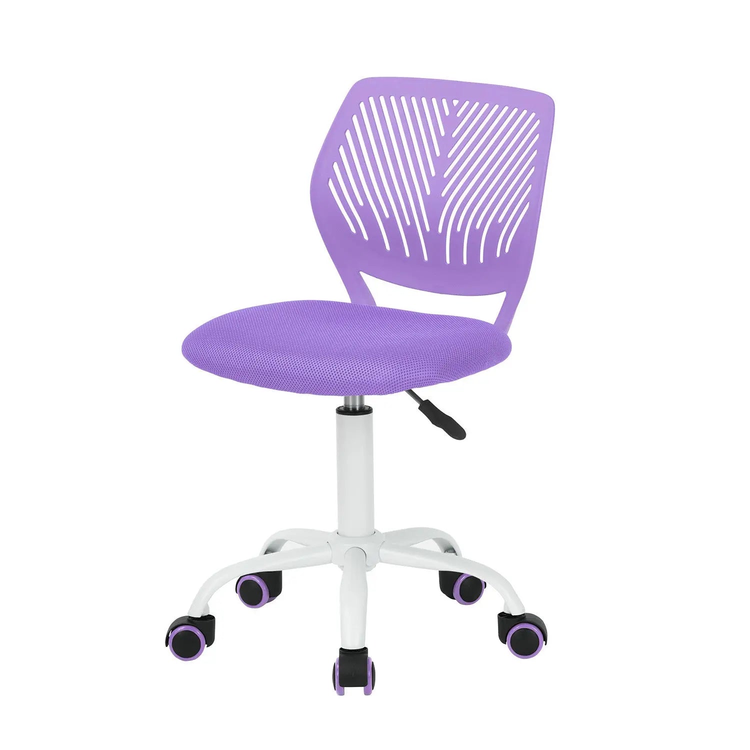Purple and White Adjustable Height Swivel Rolling Office Chair Homeroots Office
