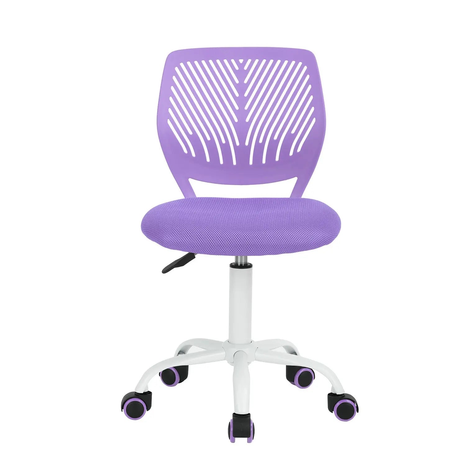 Purple and White Adjustable Height Swivel Rolling Office Chair Homeroots Office