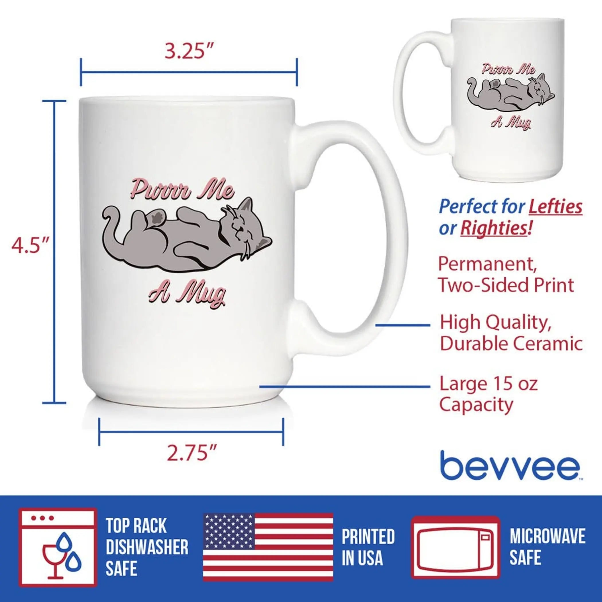 Purr Me a Mug Coffee Mug - Cat Gifts and Decor Bevvee