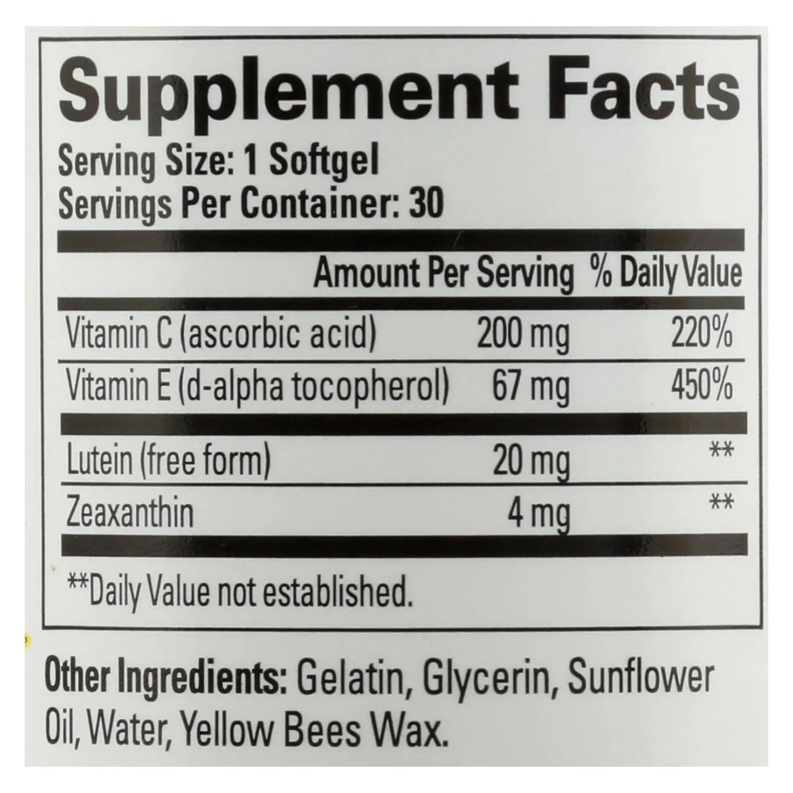 Quantum Research - See Lutein Eye Health - 1 Each - 30 Sgel Quantum Research