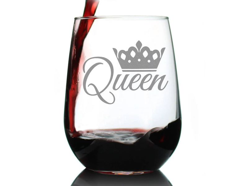 Queen Stemless Wine Glass -  Gifts and Decor Bevvee