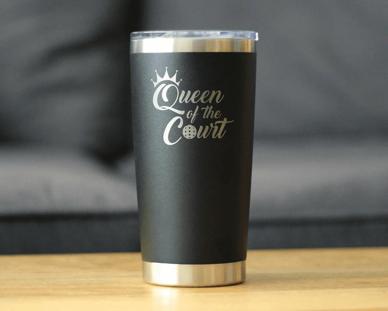 Queen of the Court Insulated Travel Tumbler Pickleball Gifts Bevvee