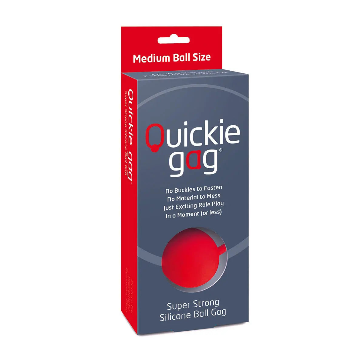 Quickie Ball Gag Medium - Red - GreatEagleInc