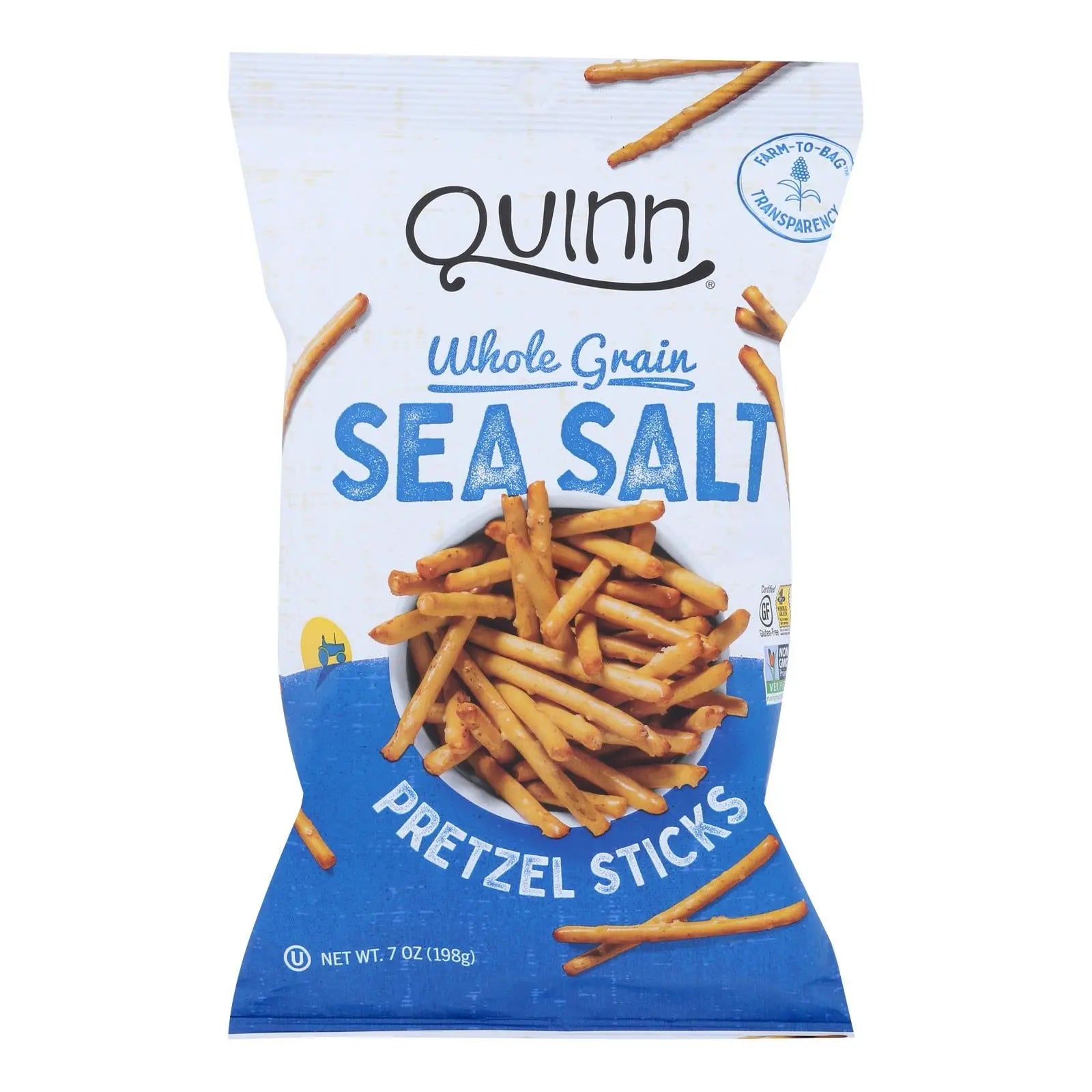 Quinn - Pretzels Classic Sea Salt - Case Of 8-5.6 Oz Quinn Snacks