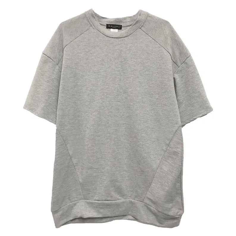 REVERSE FRENCH TERRY TEE- GREY WEIV