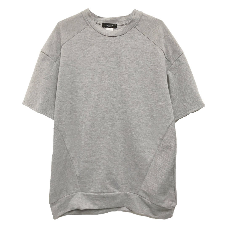 REVERSE FRENCH TERRY TEE- GREY WEIV