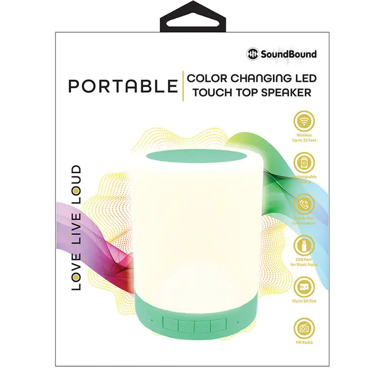 RGB Touch Top Wireless Speaker - Green Soundbound