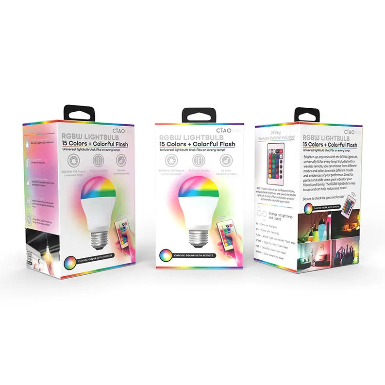 RGBW LED Bulb with Remote CIAO Tech