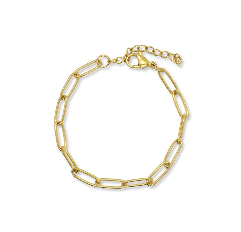 RICKY GOLD PAPERCLIP CHAIN BRACELET Mai Desiree