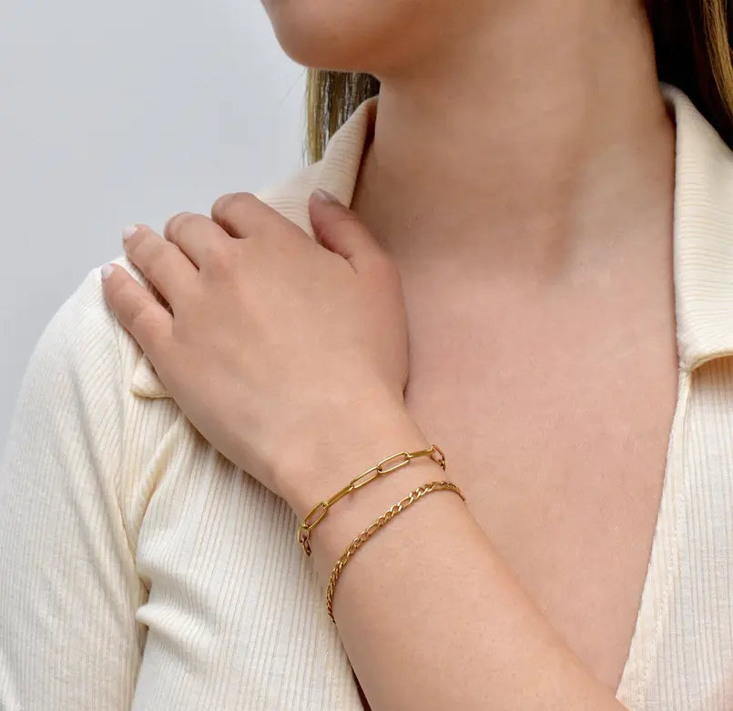 RICKY GOLD PAPERCLIP CHAIN BRACELET Mai Desiree