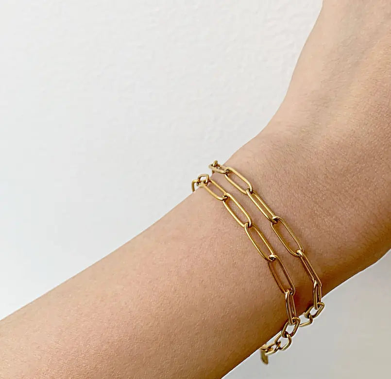 RICKY GOLD PAPERCLIP CHAIN BRACELET Mai Desiree