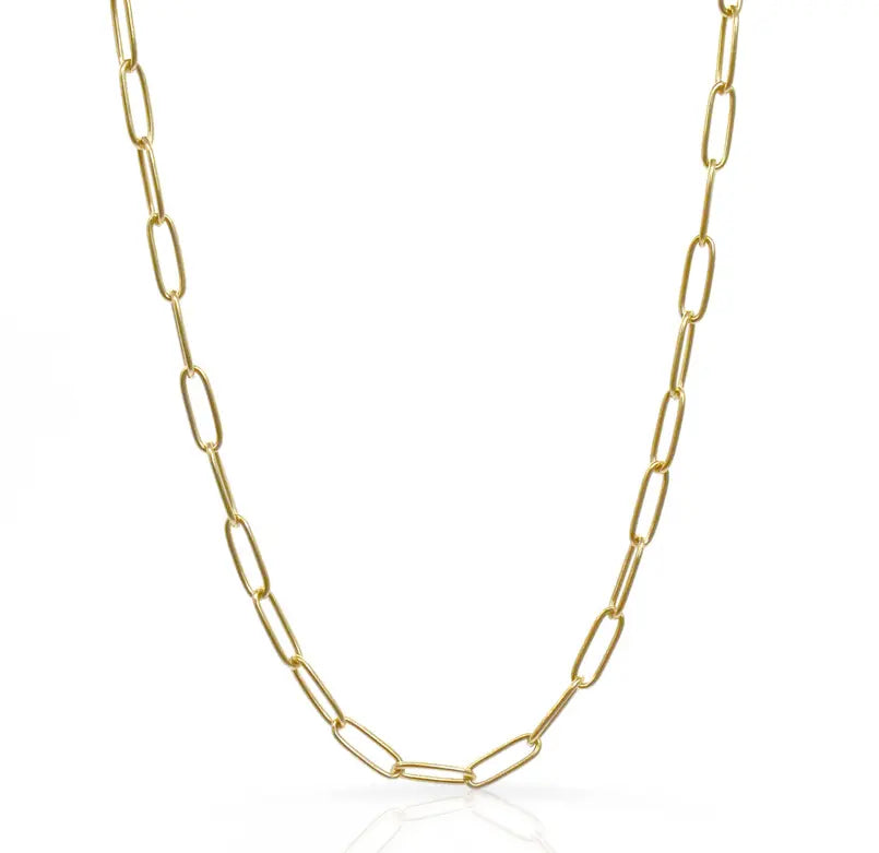 RICKY GOLD PAPERCLIP CHAIN NECKLACE Mai Desiree