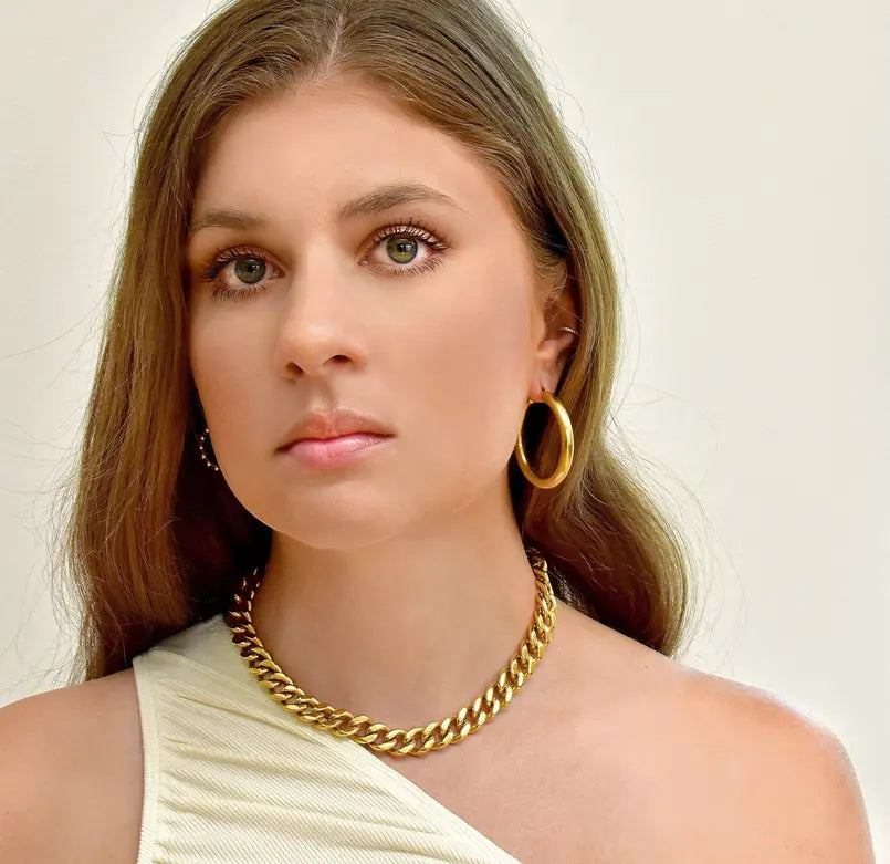 ROBERT GOLD CUBAN CHAIN NECKLACE Mai Desiree