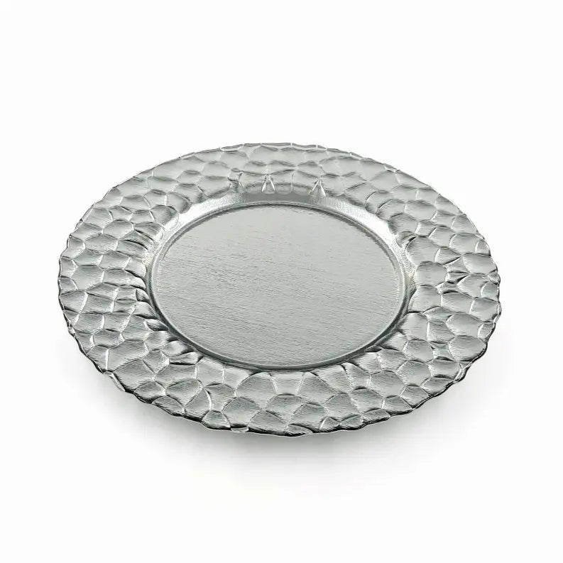 ROCHER 13" Glass Charger Plate Red Pomegranate Collection