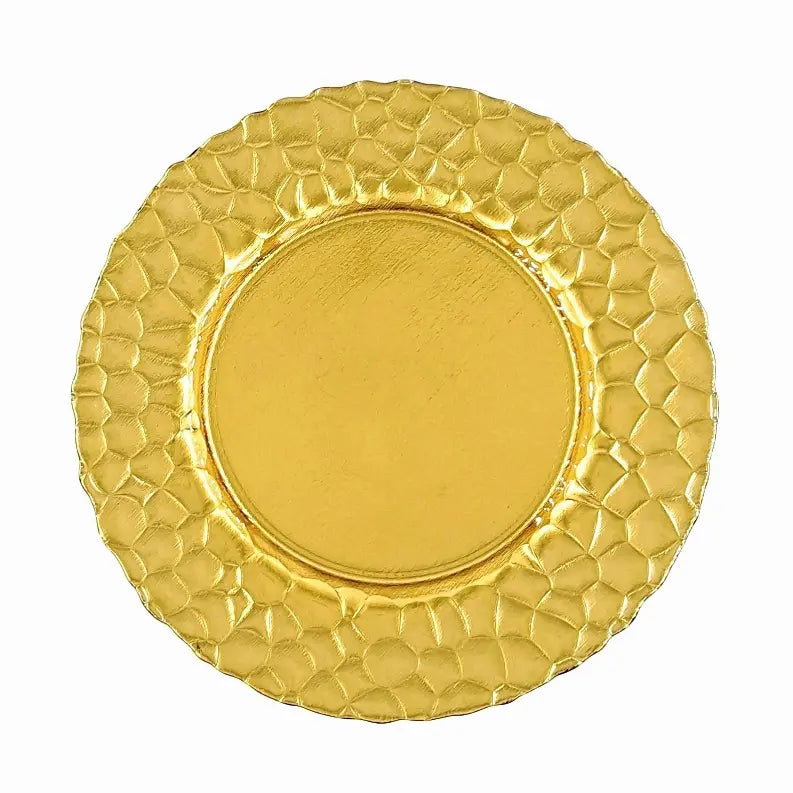ROCHER 13" Glass Charger Plate Red Pomegranate Collection
