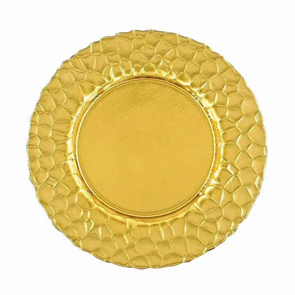 ROCHER 13" Glass Charger Plate Red Pomegranate Collection