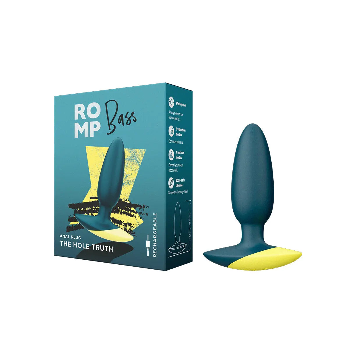 ROMP Bass Vibrating Anal Plug - Green ROMP