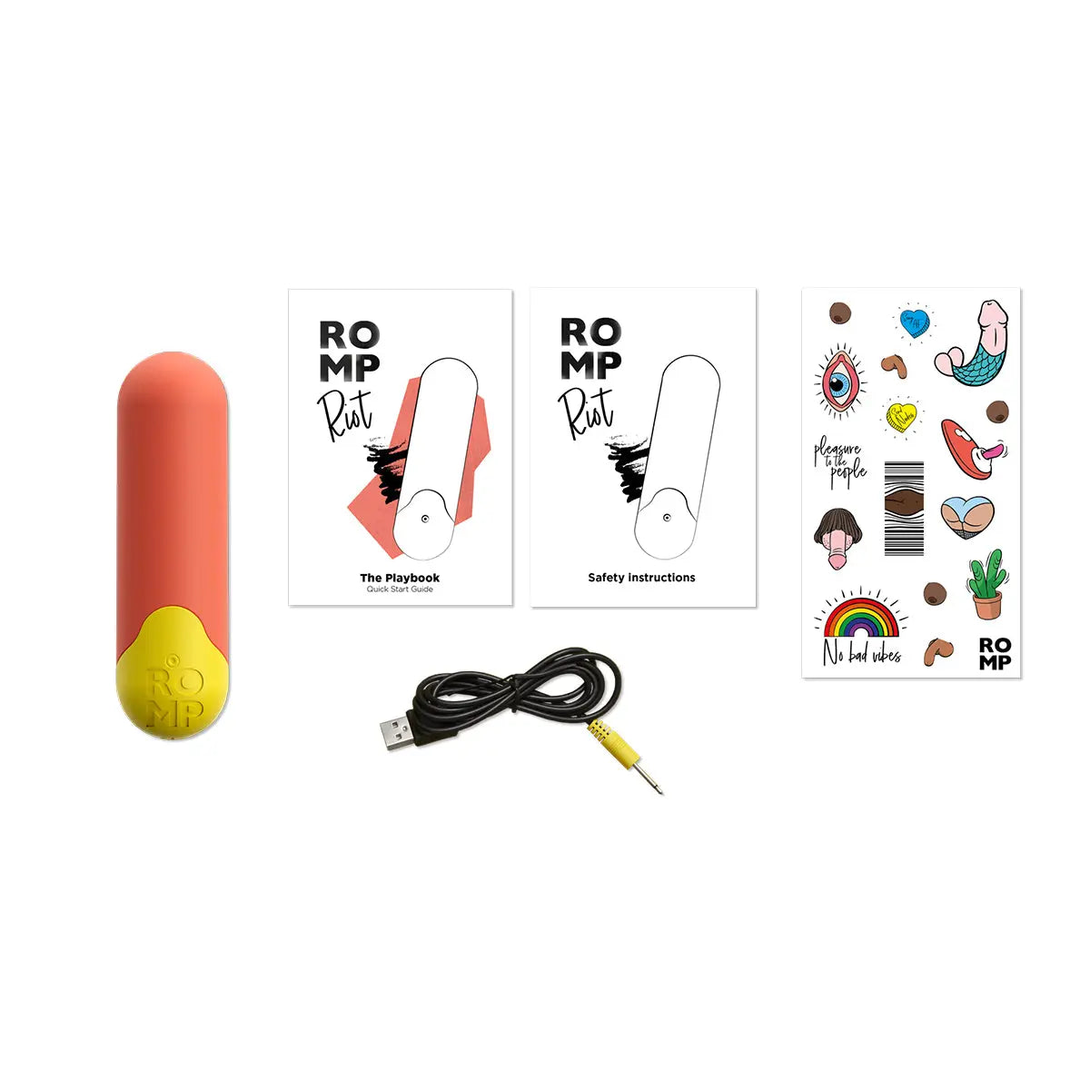 ROMP Riot Bullet Vibrator - Orange - GreatEagleInc