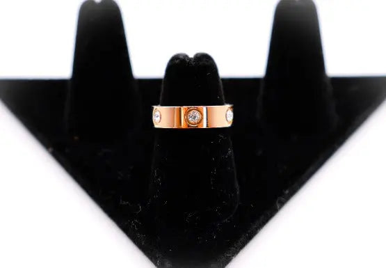 Radiant Rose Gold Gem Ring Maskup Corporation