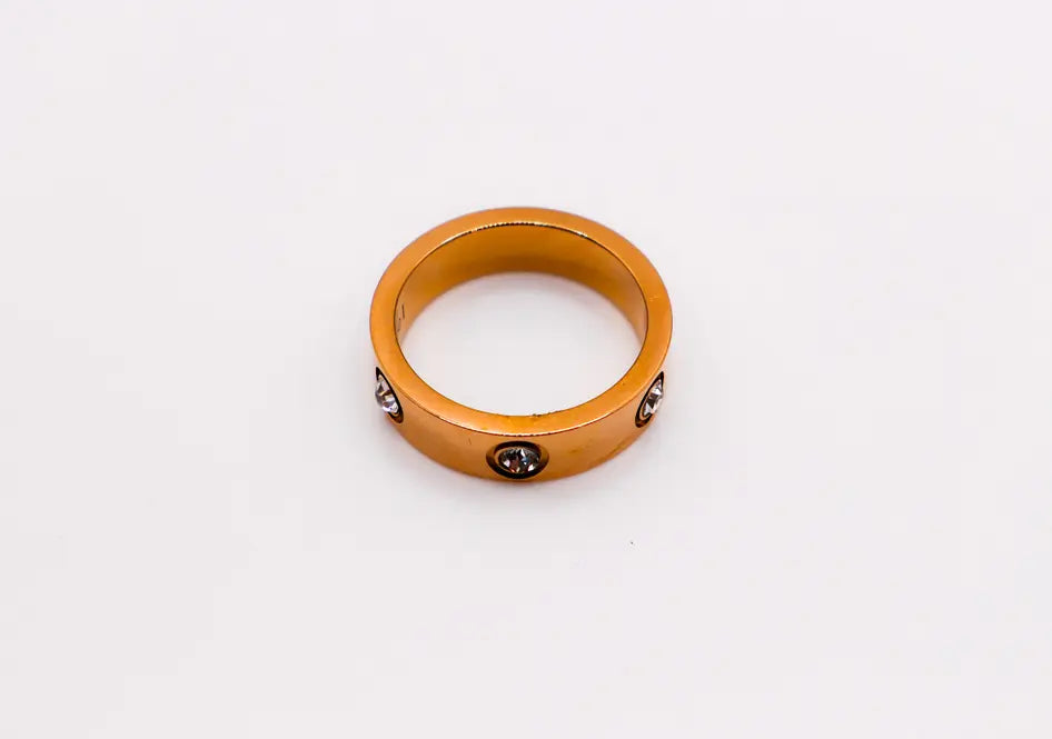 Radiant Rose Gold Gem Ring Maskup Corporation