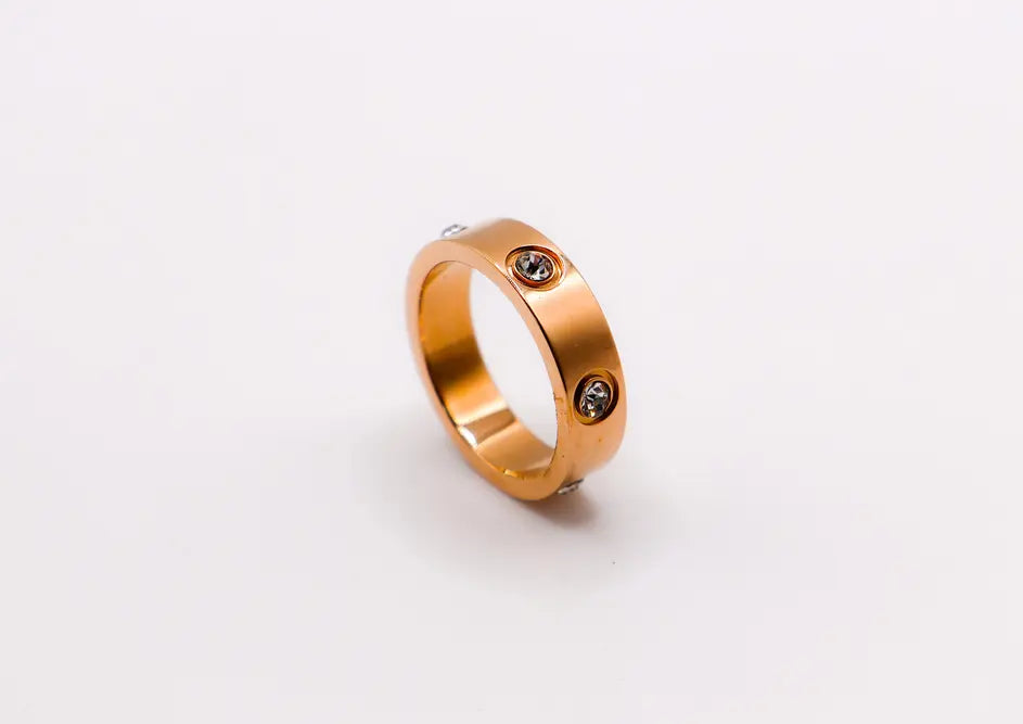 Radiant Rose Gold Gem Ring Maskup Corporation