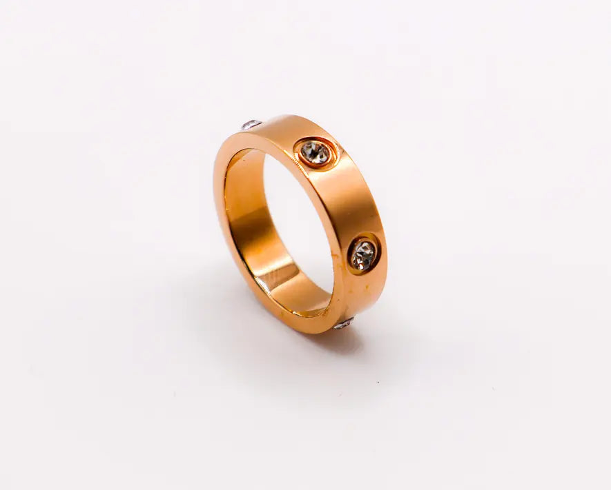 Radiant Rose Gold Gem Ring Maskup Corporation