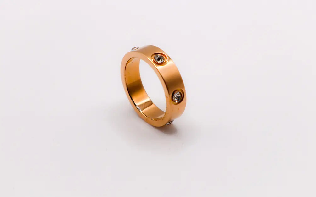 Radiant Rose Gold Gem Ring Maskup Corporation