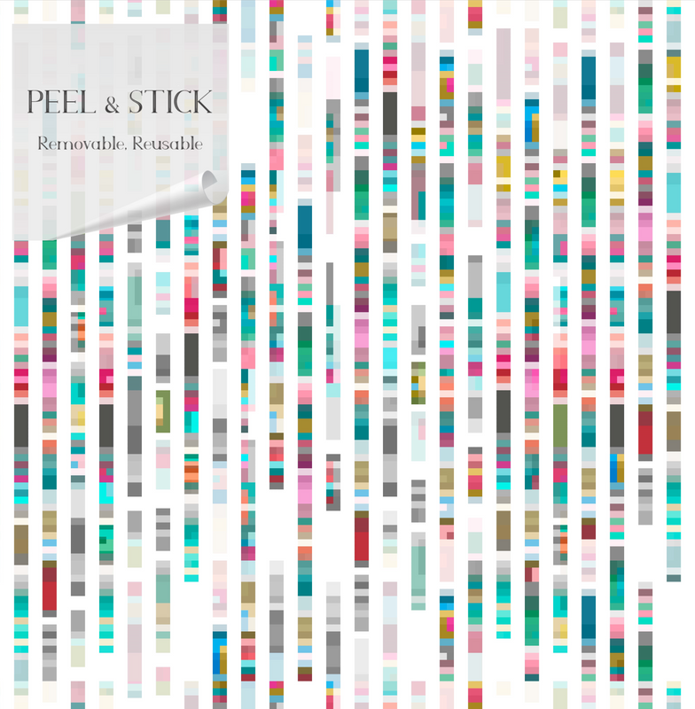 'Rain' Multi Stripe Peel & Stick Wallpaper SBC-LTD