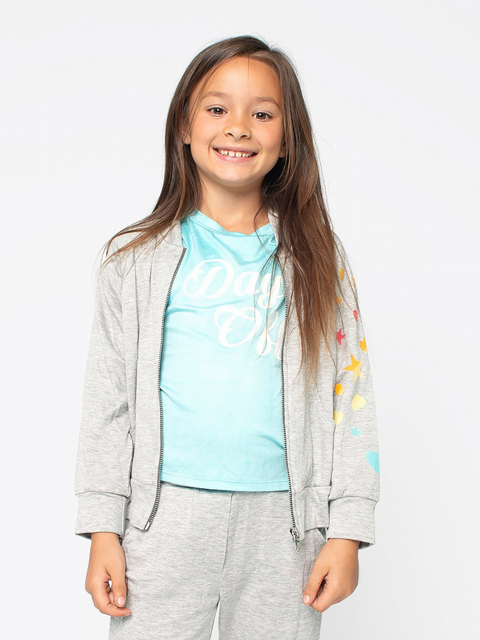 Rainbow Hearts & Stars Bomber Little Mass