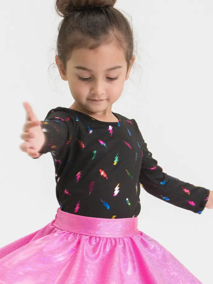 Rainbow Lighting Bolt Ballet Top Little Mass