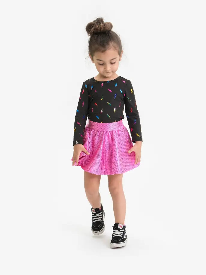 Rainbow Lighting Bolt Ballet Top Little Mass