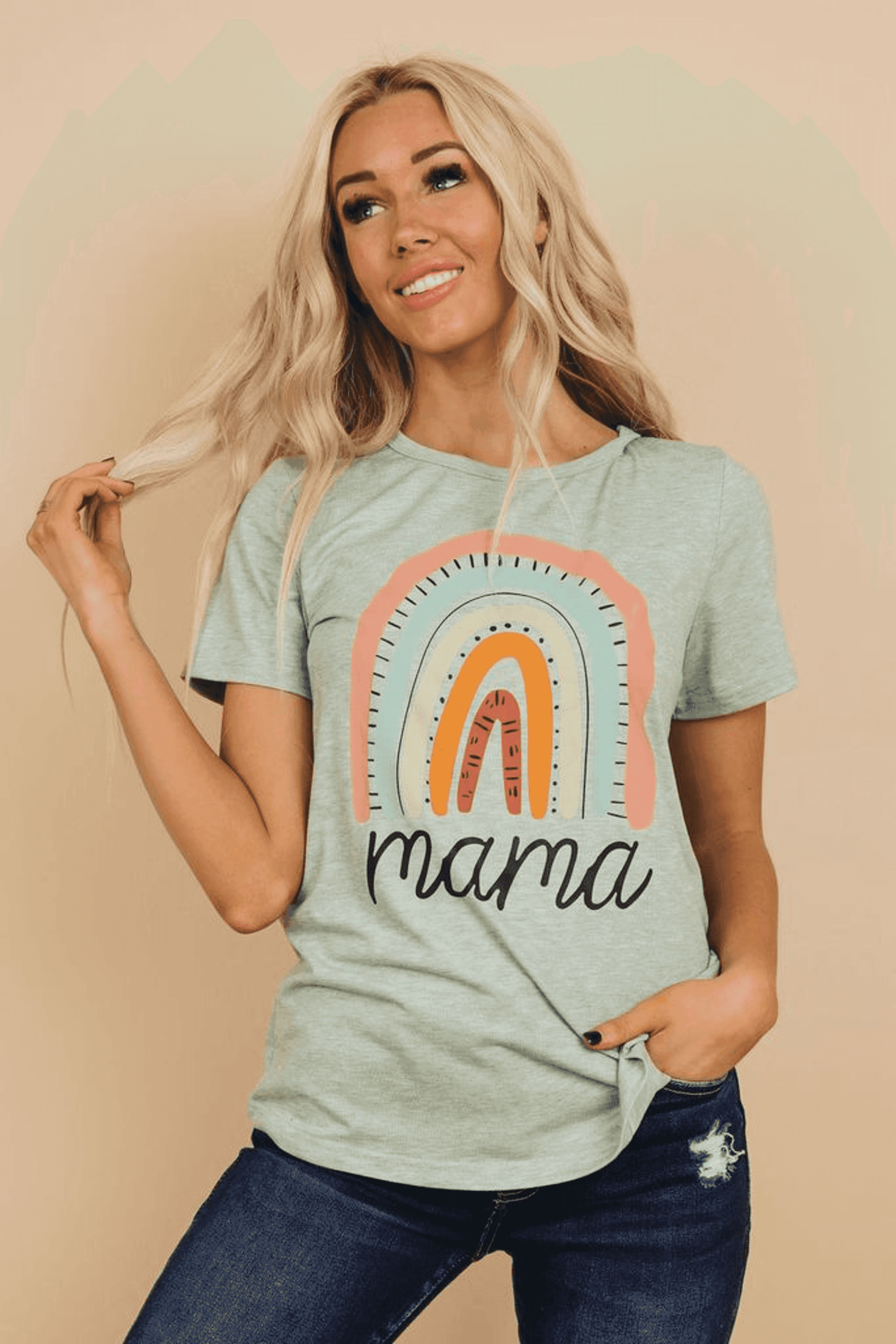 Rainbow Mama Tee Stay Warm in Style