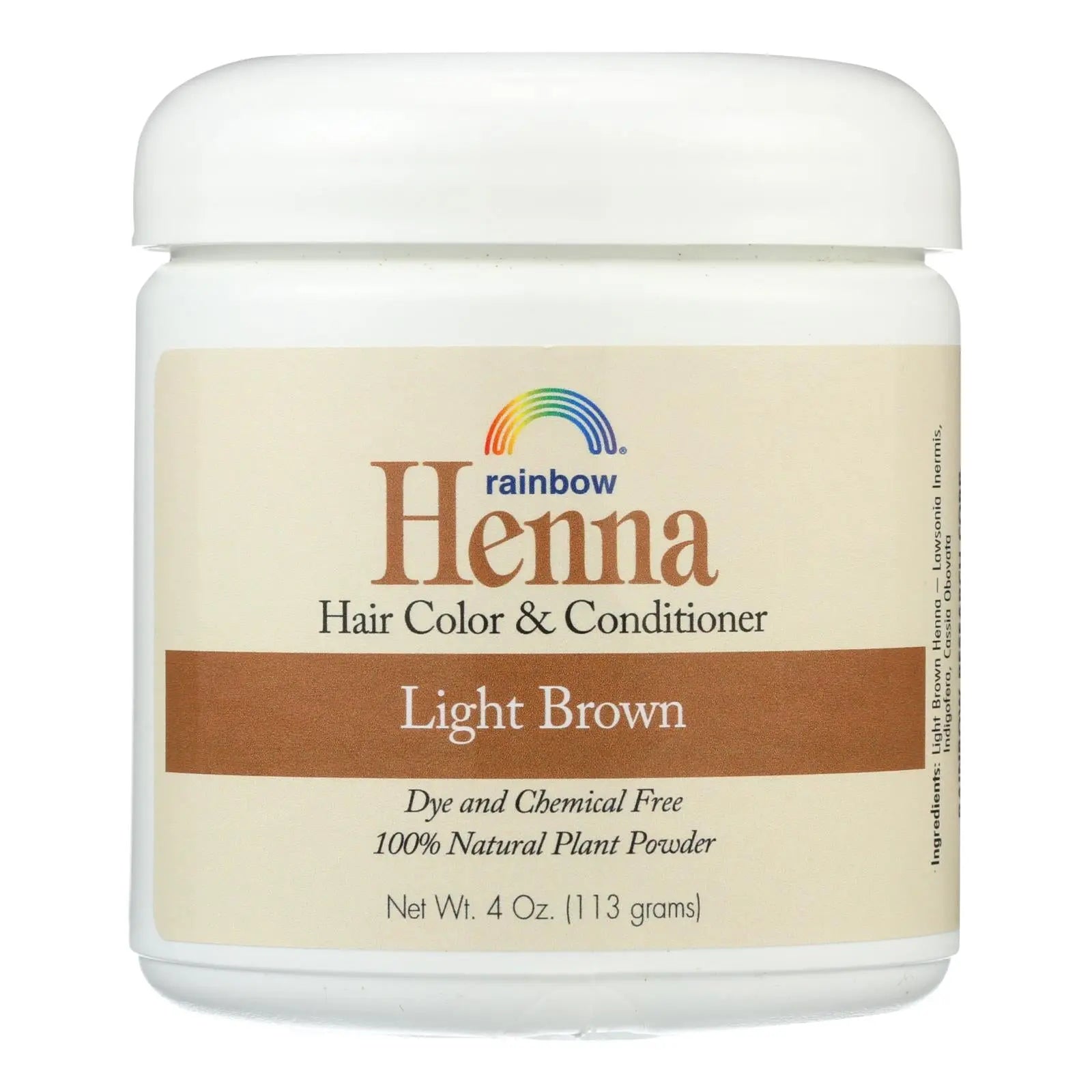Rainbow Research Henna Hair Color And Conditioner Persian Light Brown - 4 Oz Rainbow Research
