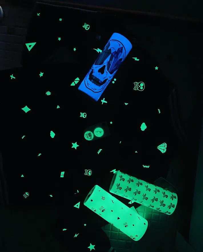 Rainbow Skull Tumbler (Glow in the Dark) Black Cat Bazaar