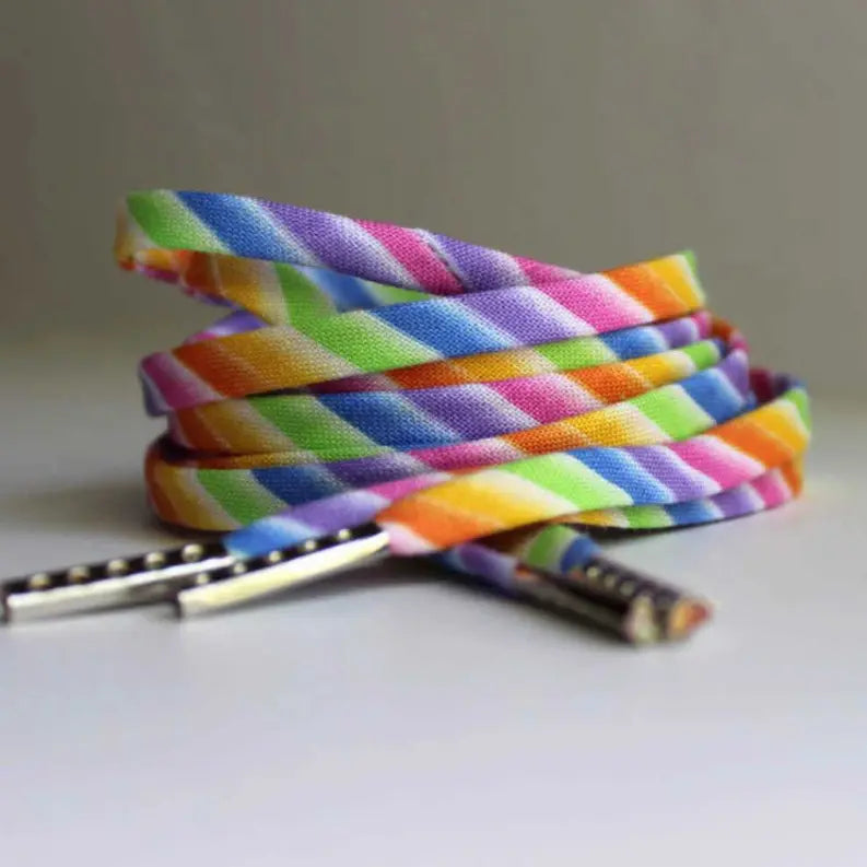 Rainbow Stripes Shoelaces Cutelaces
