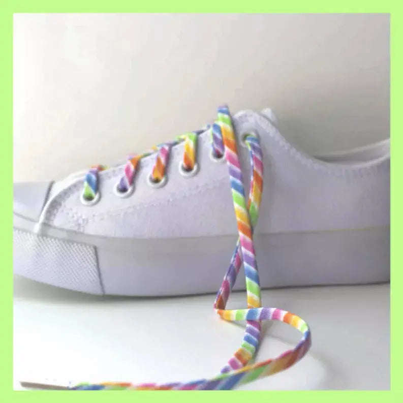 Rainbow Stripes Shoelaces Cutelaces