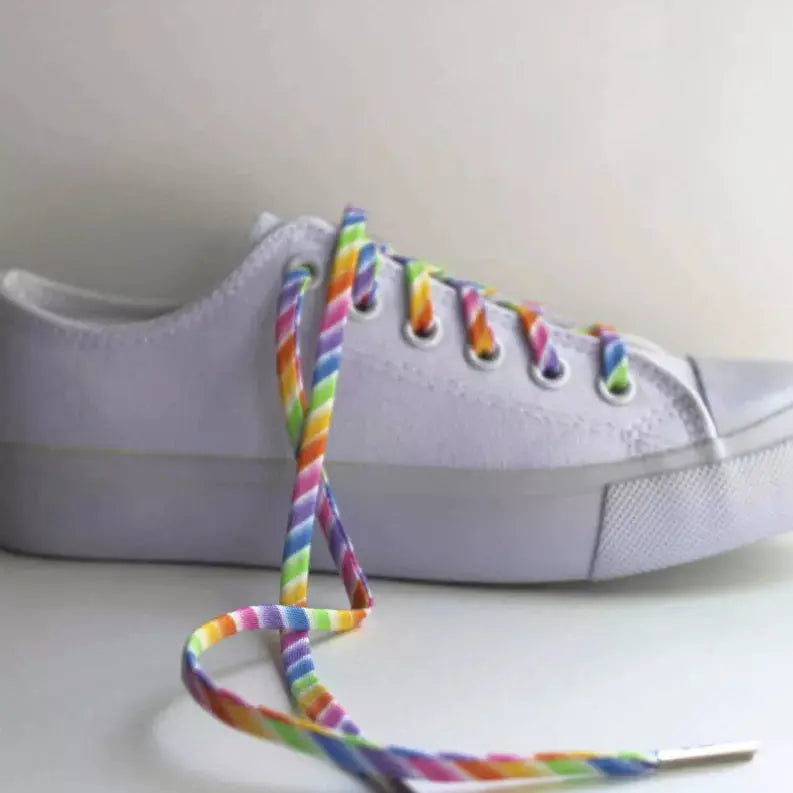 Rainbow Stripes Shoelaces Cutelaces