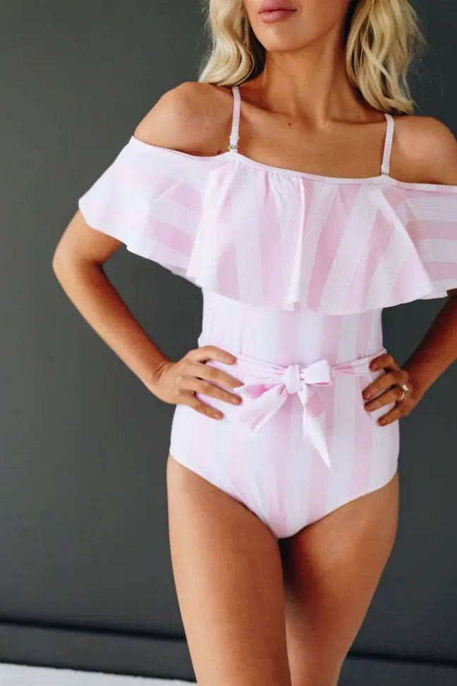 Raine Ruffle One-Piece Swimsuits Stay Warm in Style