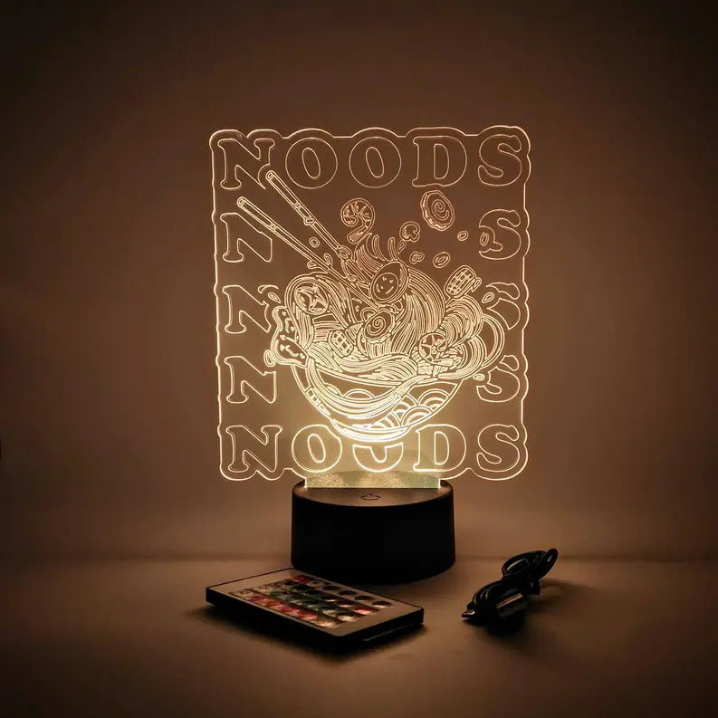 Ramen Noods LED Light | Chopsticks & Noodles "Noods" Lamp The 308 Collective
