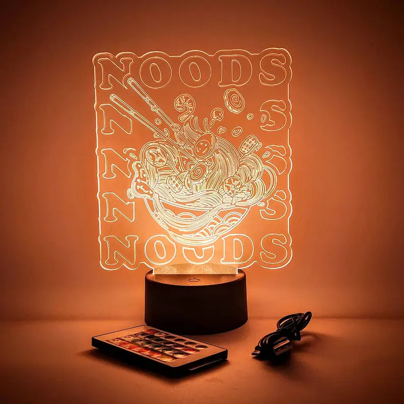 Ramen Noods LED Light | Chopsticks & Noodles "Noods" Lamp The 308 Collective