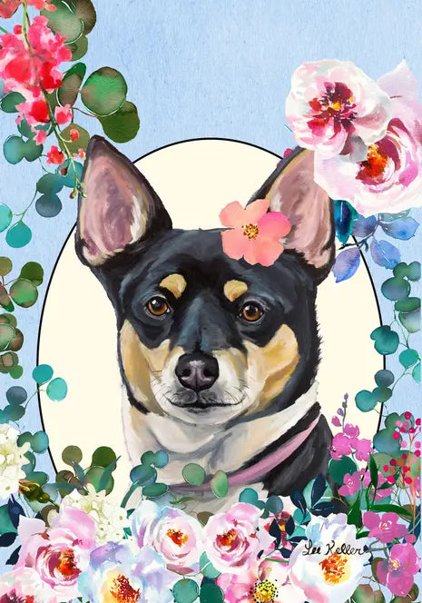 Rat Terrier - Hippie Hound Studios Spring  House and Garden Flags Best of Breed
