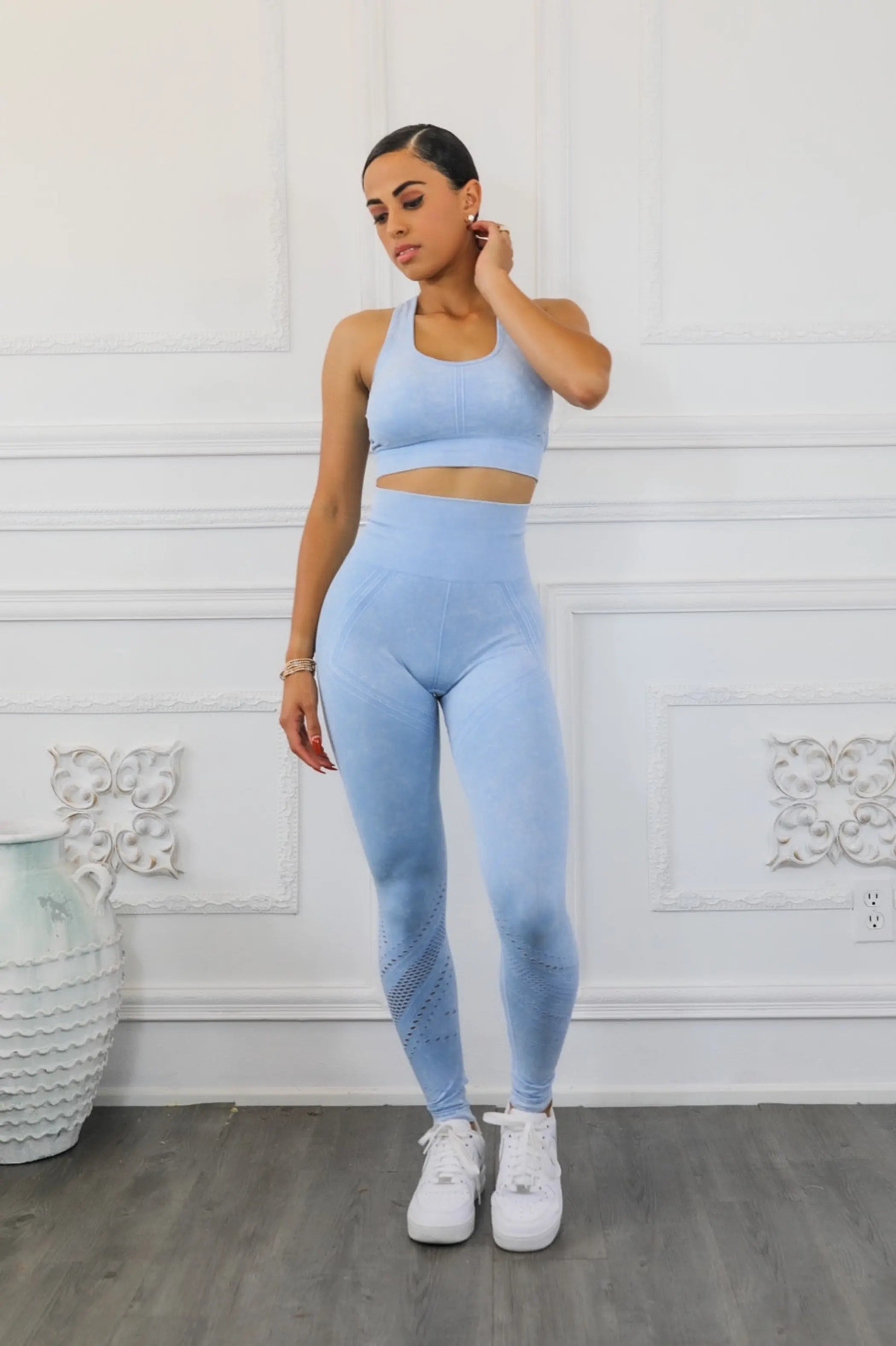 Razer Cut Sports Bra And Legging Set Activewear SurelyMine