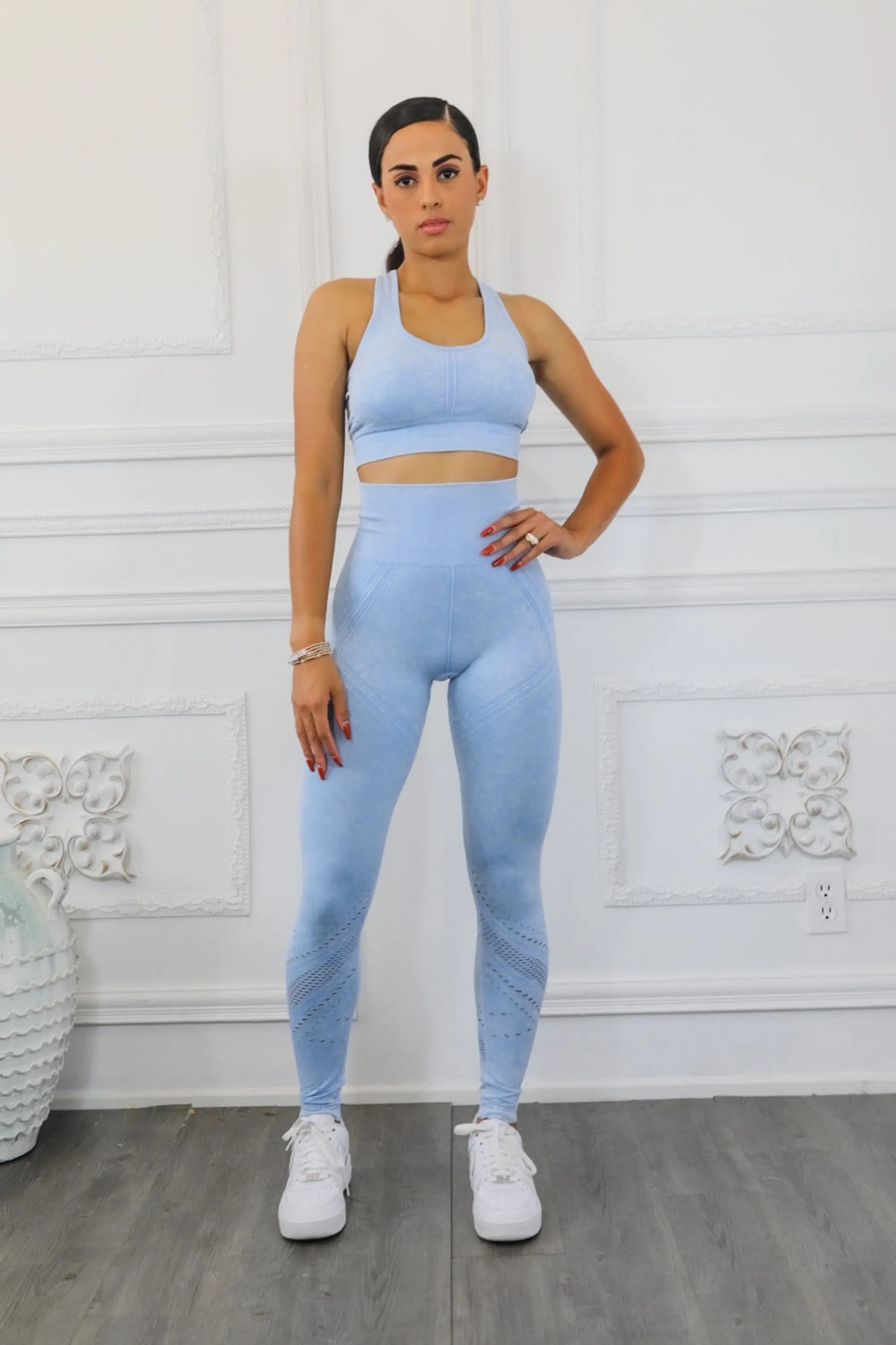 Razer Cut Sports Bra And Legging Set Activewear SurelyMine