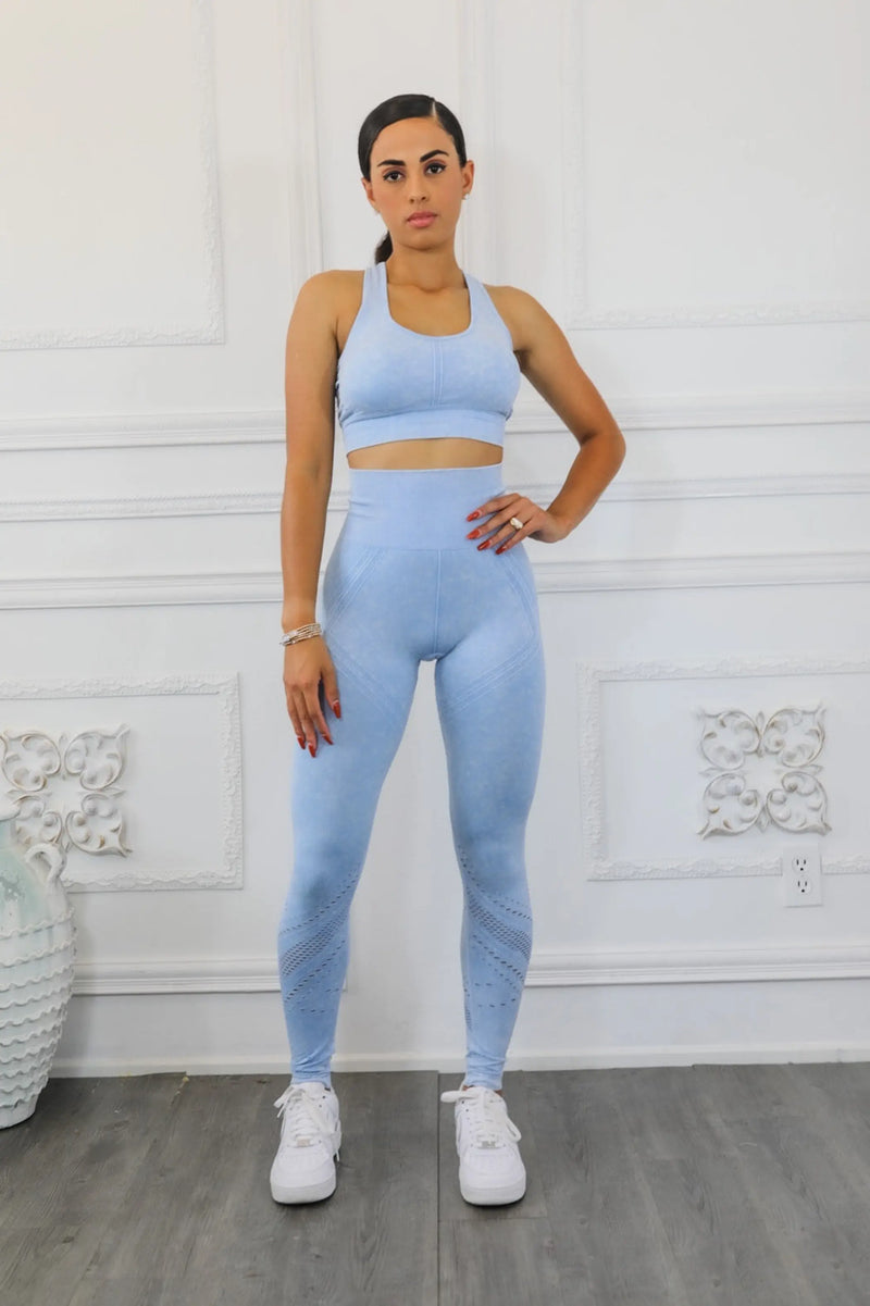 Razer Cut Sports Bra And Legging Set Activewear SurelyMine