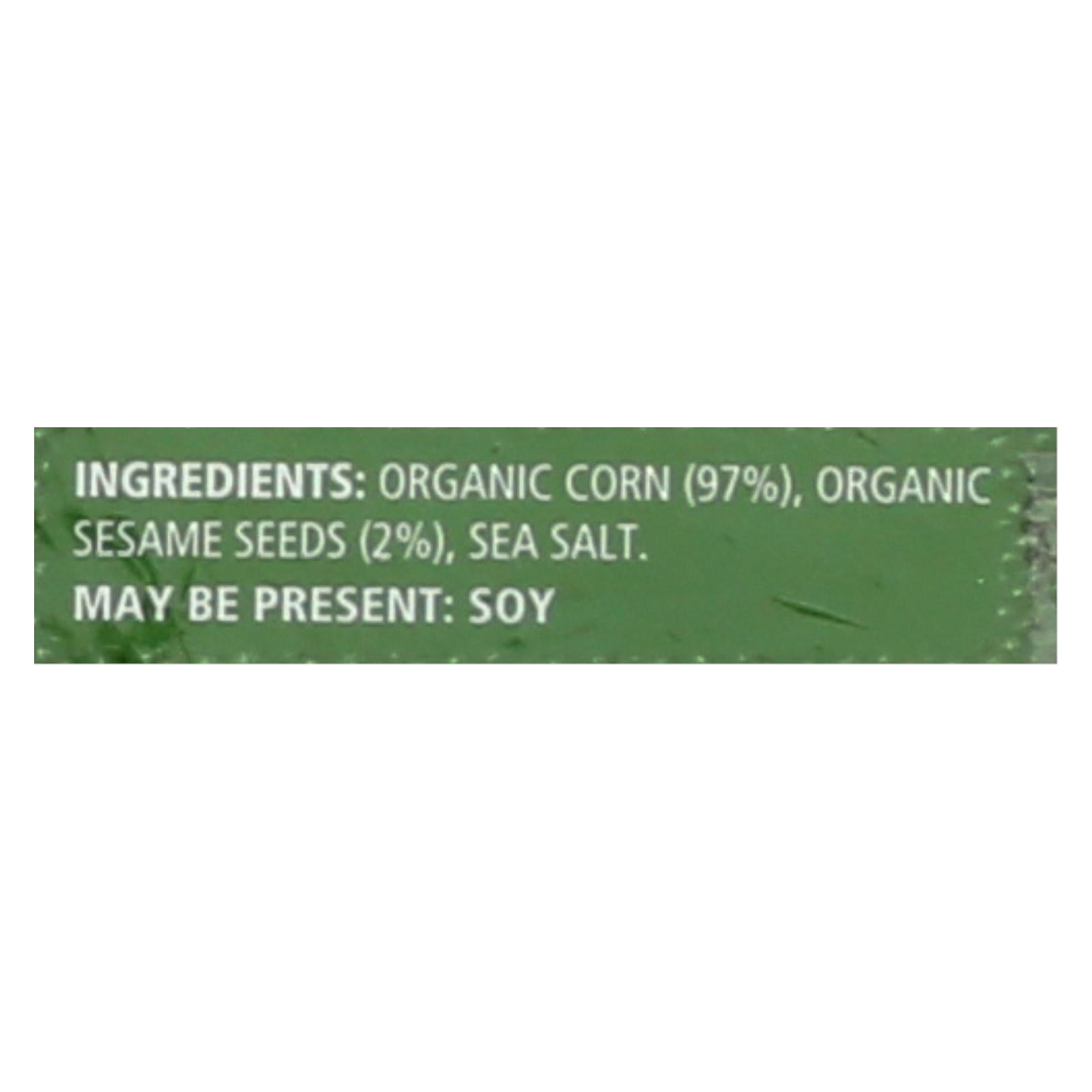 Real Foods Organic Corn Thins - Sesame - Case Of 6 - 5.3 Oz. Real Foods