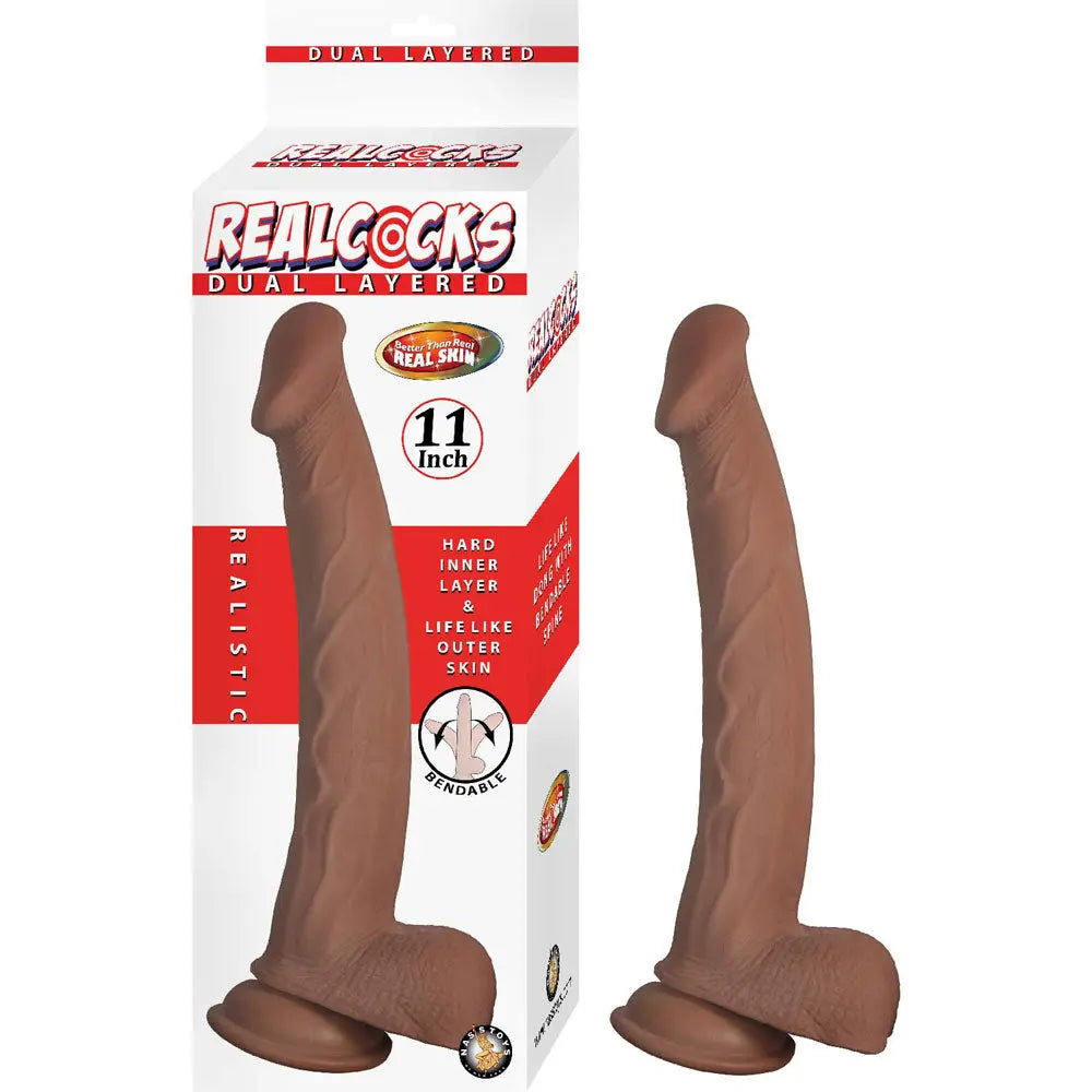 Realcocks Dual Layered 11" - Brown Nasstoys