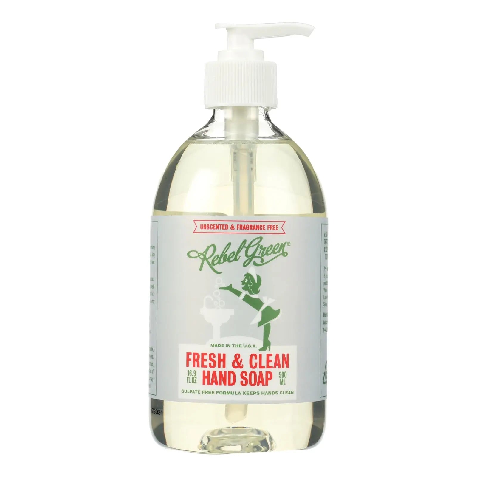 Rebel Green Hand Soap - Unscented - Case Of 4 - 16.9 Fl Oz Rebel Green